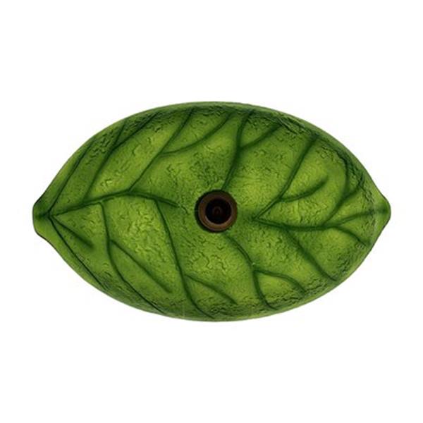 Mr Direct Green Colored Glass Leaf Vessel Sink 609 Rona