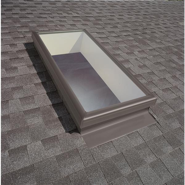 Puits fixe Velux, monté sur cadre, verre trempé, 22,5 po x 22,5 po