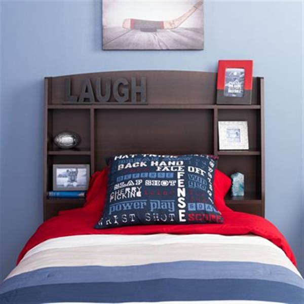 Prepac Furniture Astrid Twin Bookcase Headboard-EHFT-0401-1