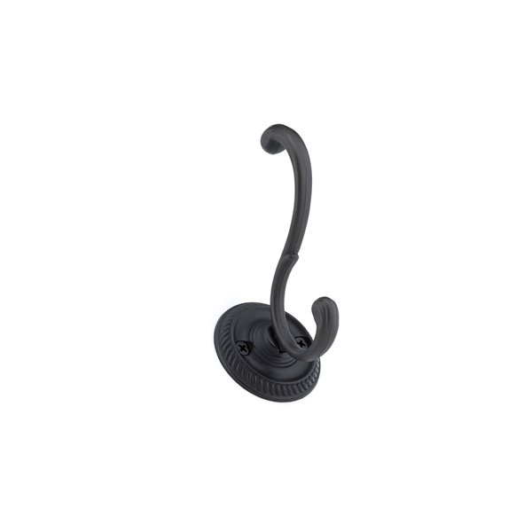 Richelieu Wall Hook - 92-mm - Matte Black