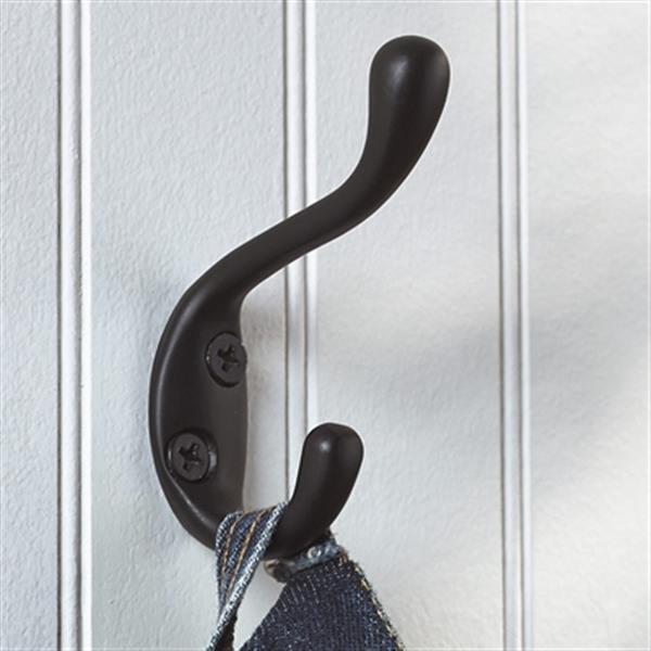 Richelieu BP651490 Utility Metal Hook, Black Finish