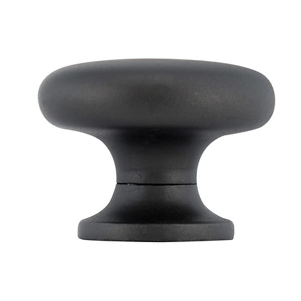 Richelieu Modern Round Metal Knob - Matte Black