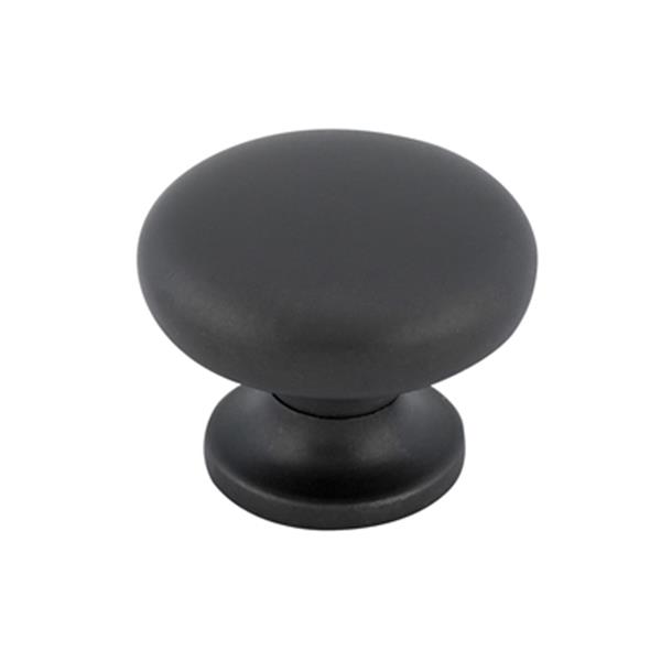 Richelieu Modern Round Metal Knob - Matte Black
