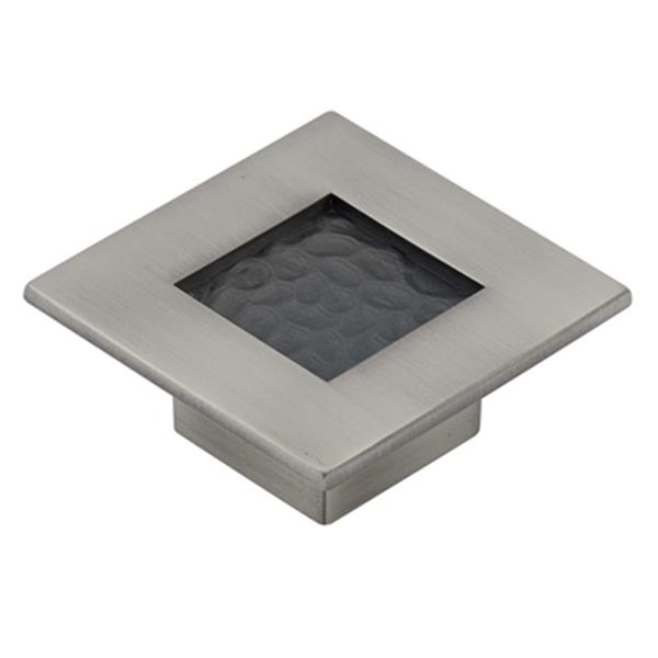 Richelieu Castelo Transitional Square Metal Knob - Brushed Pewter