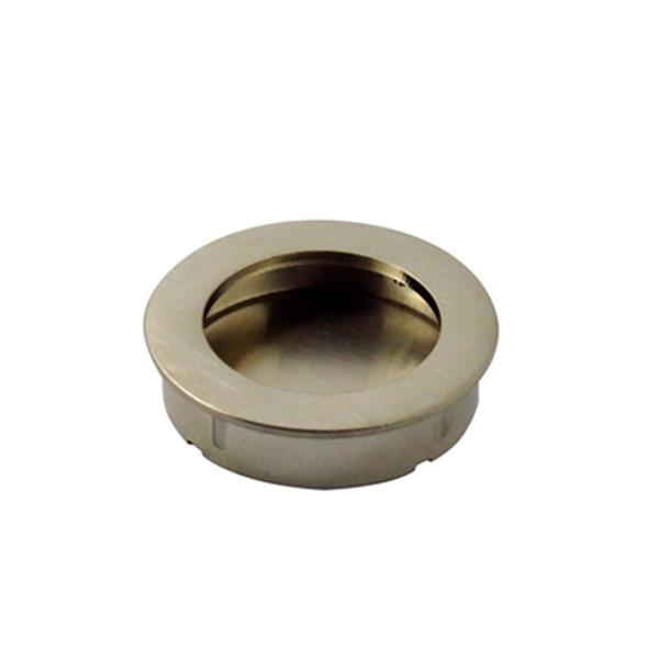 Richelieu Contemporary Recessed Round Metal Pull - Brushed Nickel