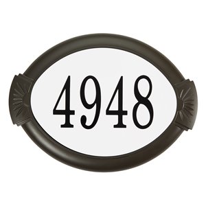 Classic Cast Aluminum Address Plaque, Mocha