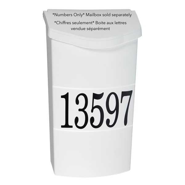 Classic Style Self-Adhesive 3-in Numbers Kit, Black