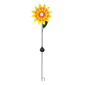 Hi-Line Gift Large Rotating Sunflower Stake with Solar LED,7