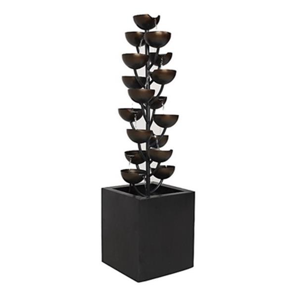 Hi-Line Gift Ltd. Zinc Metal Fountain with Multi Level Cups 79530