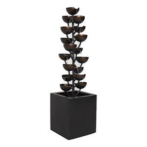 Hi-Line Gift Ltd. Zinc Metal Fountain with Multi Level Cups,79530