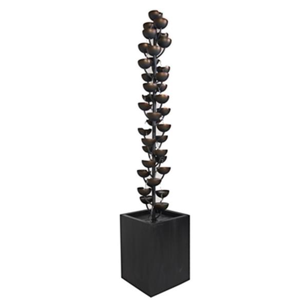 Hi-Line Gift Ltd. Tall Zinc Metal Fountain with Multi Level Cups