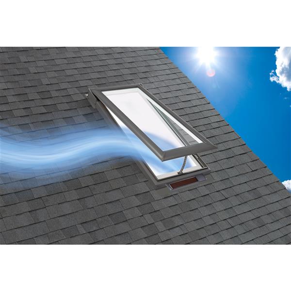 Velux Solar Venting Deck Mount Skylight - 30.56-in x 55-in