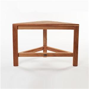 Gala Teak Corner Shower Bench - 24-in - Teak - Natural Wood