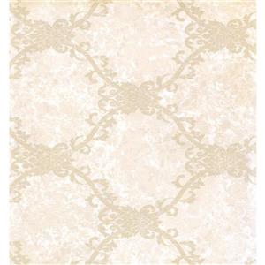 York Wallcoverings Trellis Traditional Wallpaper - Cream