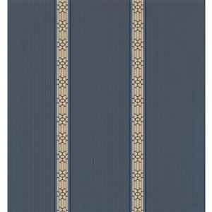 York Wallcoverings Stripes Modern Wallpaper - Blue