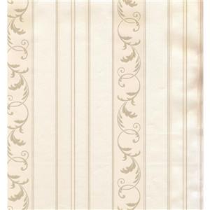 York Wallcoverings Stripes Modern Wallpaper - Cream/Light Green