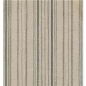 York Wallcoverings Stripes Modern Wallpaper - Cream/Green