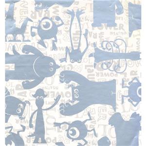 York Wallcoverings Kids Wallpaper for Boys and Girls - Cream/Grey