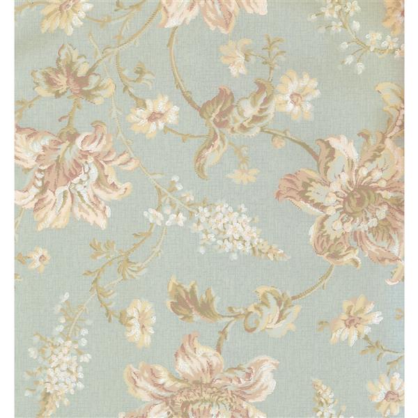 York Wallcoverings Floral Colourful Wallpaper - Beige/Green
