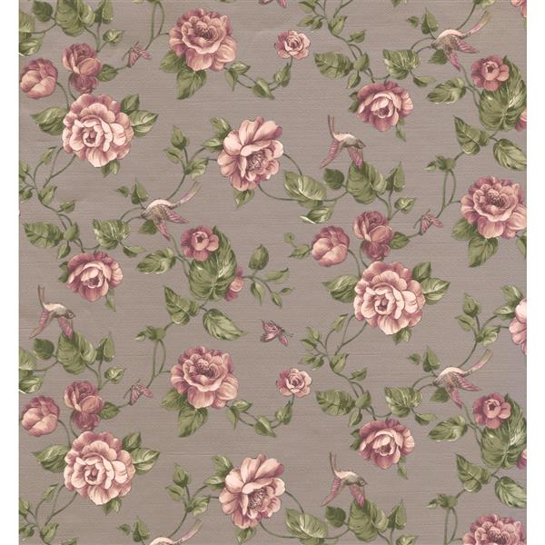York Wallcoverings Floral Colourful Wallpaper - Beige | RONA