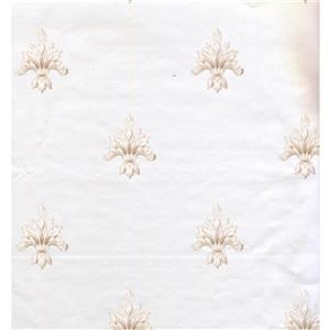 York Wallcoverings Damask Traditional Wallpaper - White/Beige