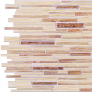 Retro Art 3D Retro Wall Panel - PVC - 37" x 19" - Beige, Light Brown