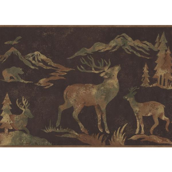 Retro Art Wildlife Outdoor Wallpaper - Brown | RONA