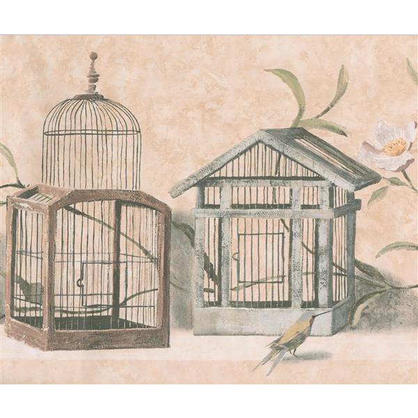 York Wallcoverings Antique Bird Cages Wallpaper Border | RONA