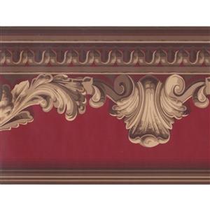 York Wallcoverings Crown Molding Wallpaper Border - Gold