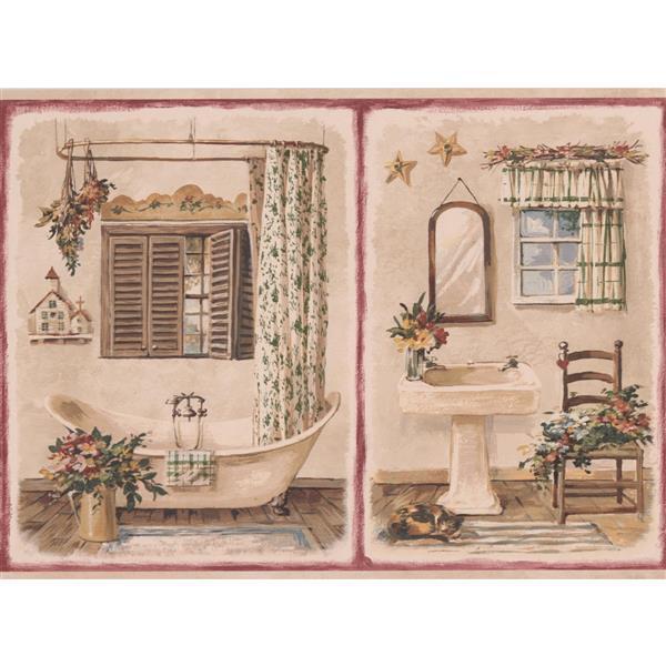 Retro Art Vintage Bathroom Wallpaper Border Rona - Vintage Wallpaper Border Designs Retro Art Vintage Bathroom Wallpaper Border Rona - Vintage Wallpaper Border Designs
