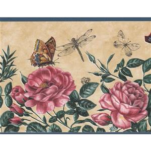 Norwall Butterly Dragonfly Wallpaper Border - 15' x 7-in- Pink