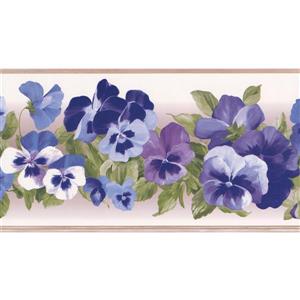 York Wallcoverings Floral Wallpaper Border - 15-ft x 6-in - Purple