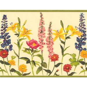 Chesapeake Floral Wallpaper Border - 15' x 8" - Yellow