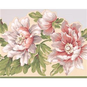 York Wallcoverings Flowers on Vine Wallpaper Border - 15-ft x 10.25-in - White