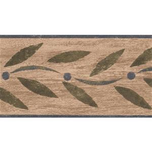 Chesapeake Abstract Green Leaves Wallpaper Border - 15' x 4.5" - Green