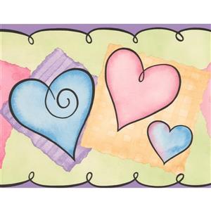 York Wallcoverings Hearts for Kids Bedroom Wallpaper Border - 15-ft x 7-in