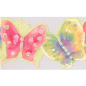 York Wallcoverings Butterflies Wallpaper Border - 15-ft x 7-in - Gray