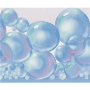 York Wallcoverings Bubbles Bathroom Wallpaper Border - 15-ft x 6.25-in