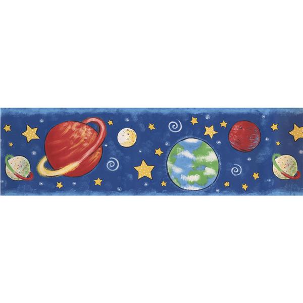 Norwall Outer Space Planets Stars Wallpaper Border - 15' x 7-in- Blue | RONA Norwall Outer Space Planets Stars Wallpaper Border - 15' x 7-in- Blue | RONA