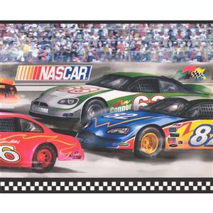 York Wallcoverings NASCAR Race Track Wallpaper Border - 15-ft x 9-in - Multicolour