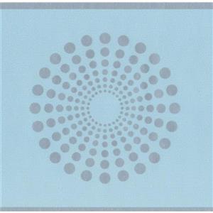 York Wallcoverings Dots in Circle Wallpaper Border - 15-ft x 5-in - Gray