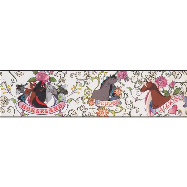 York Wallcoverings Horseland Cartoon Wallpaper Border 15ft x 6in