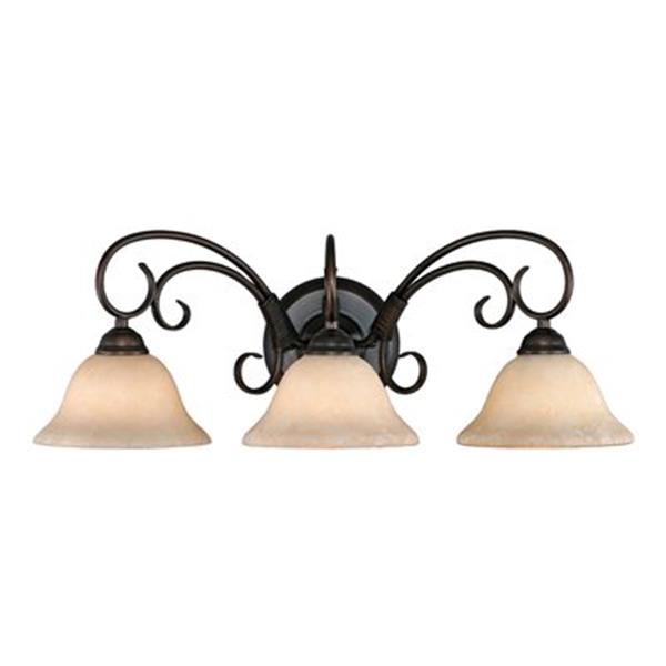 Golden Lighting 8606-BA3 RBZ-TEA 3 Light Homestead Bathroom