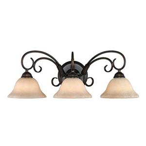 Golden Lighting 8606-BA3 RBZ-TEA 3 Light Homestead Bathroom
