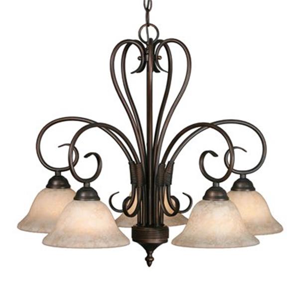 Golden Lighting 5-Light Homestead Chandelier,8606-D5 RBZ-TEA