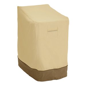 Classic Accessories Veranda Stackable Patio Chair Cover - Polyester - 33.5-in - Beige