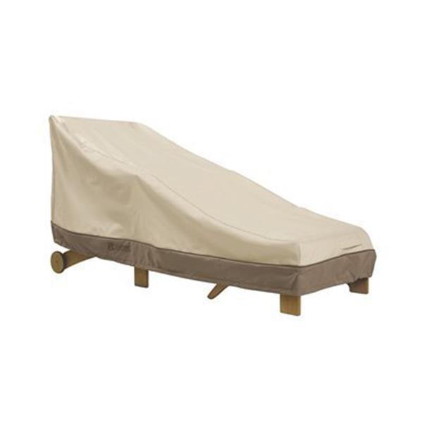 Classic Accessories Veranda 66-in x 38-in Patio Chaise Lounge Cover - Polyester - Beige