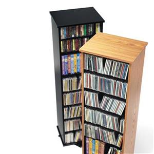 Prepac Furniture 2-Sided Spinning Multimedia Storage Tower