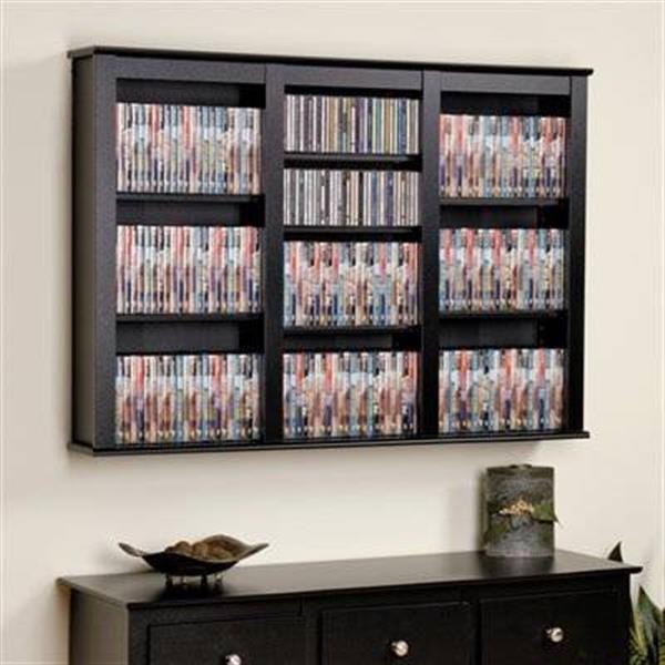 Prepac Furniture Triple Wall Mounted Multimedia Storage