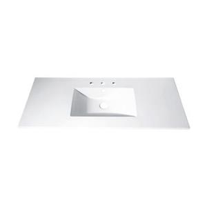 Avanity 49-in Vitreous China Top Self Rimming Bathroom Sink,